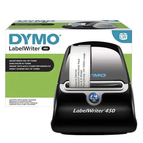 DYMO LabelWriter 450 Direct Thermal Label Printer, 300 x 600 DPI, Great for Labeling, Filing, Shipping, Mailing, Barcodes & More - Imported from UK