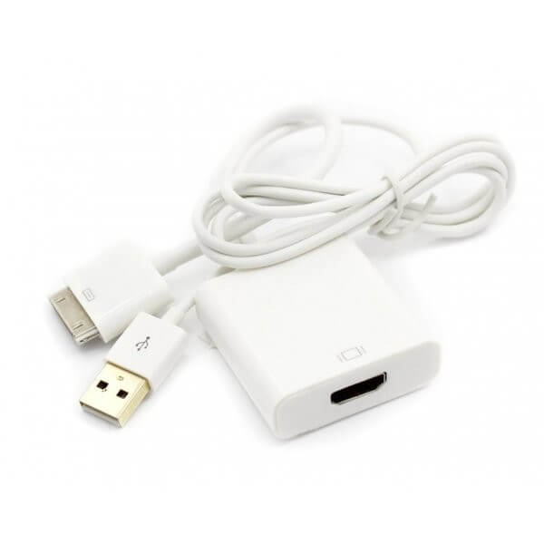 30 Pin to HDMI Female with USB Charger Adapter for iPad iPhone - Imported from UK