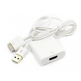 30 Pin to HDMI Female with USB Charger Adapter for iPad iPhone - Imported from UK
