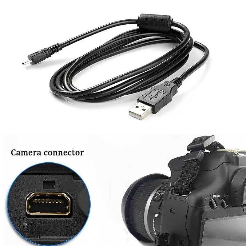 AsLink 056-0200-001 USB Mini 8 Pin Flat Cable for Digital Cameras 1M - Imported from UK