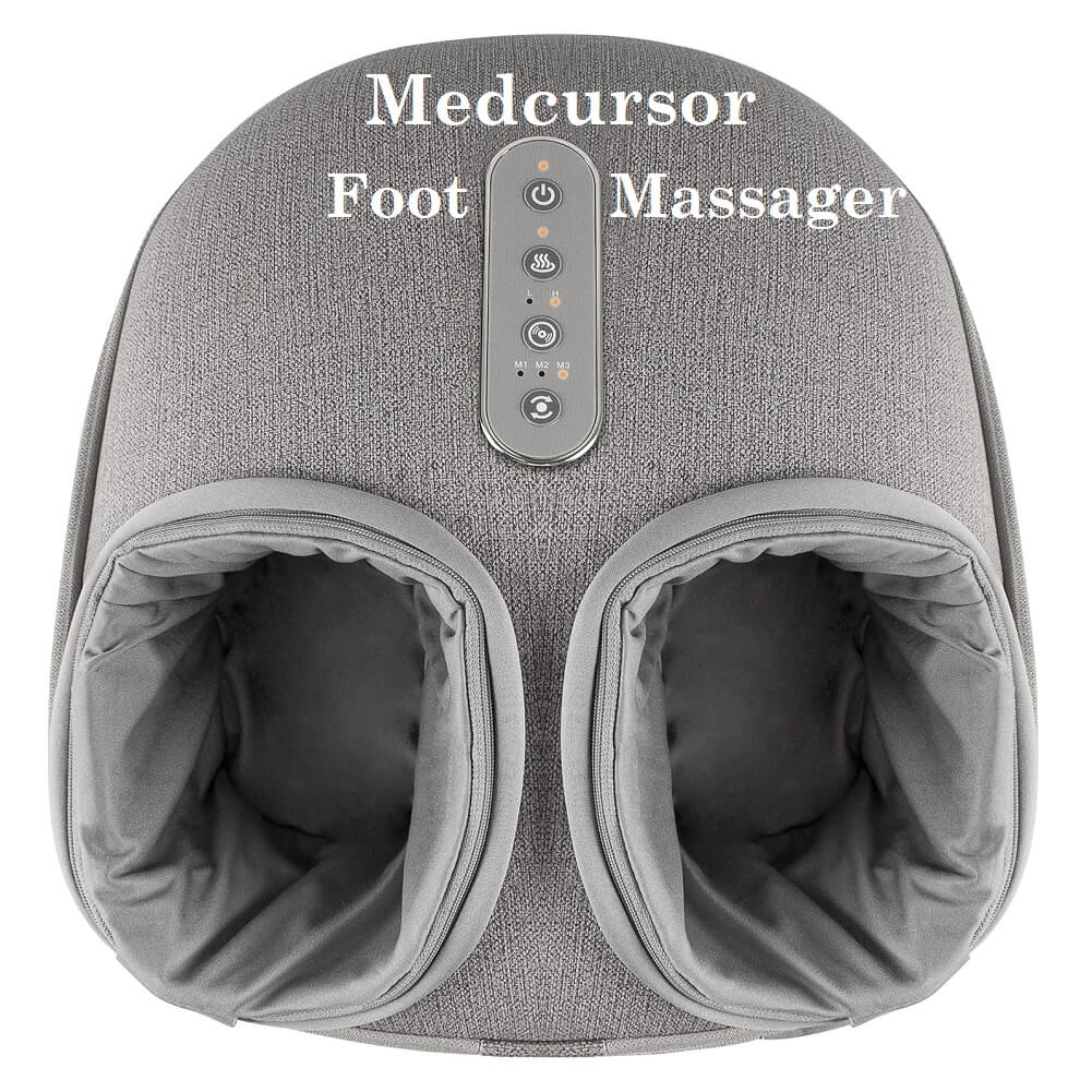Medcursor Foot Massager Machine with Heat, Deep Kneading Massager for Tired Muscles & Plantar, Multi-Level Settings & Adjustable Intensity (Container Product Without Box) - Imported from UK