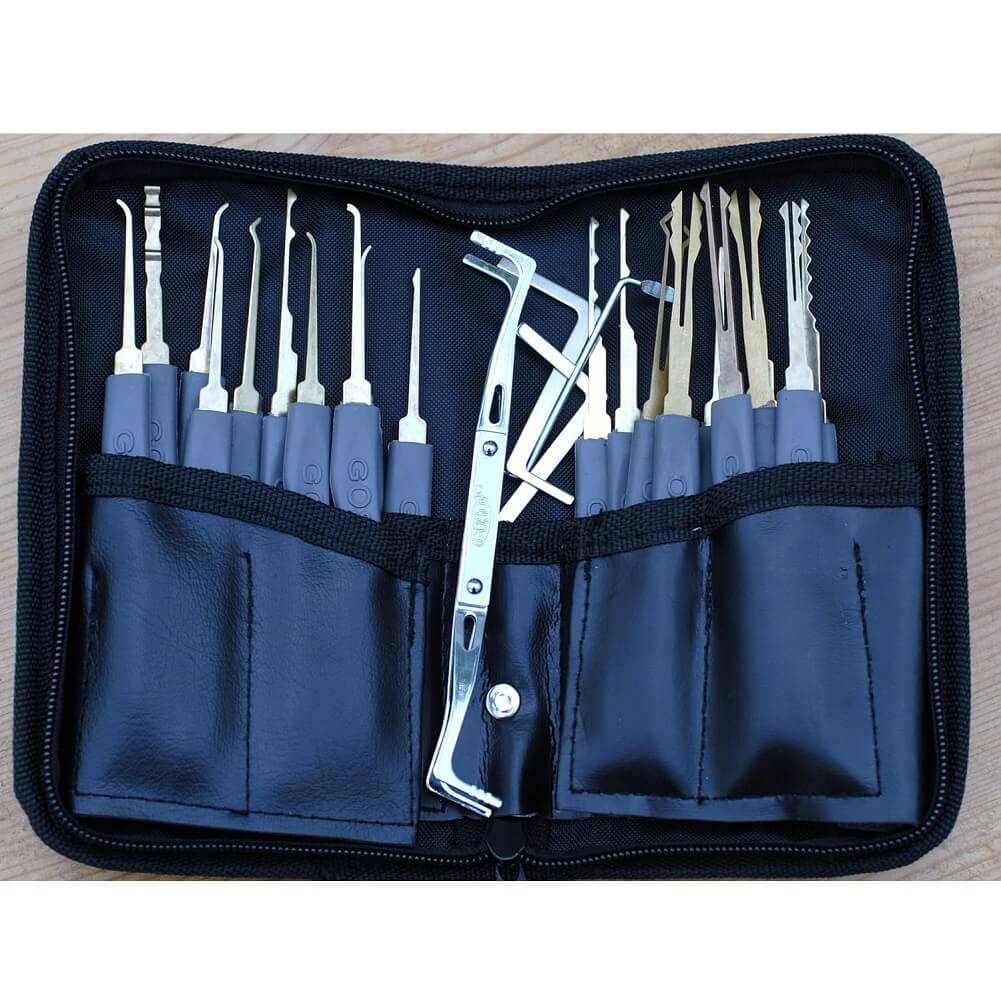 GOSO 24pcs Lock Pick Set with Sturdy All Weather Zip Case - Imported from UK