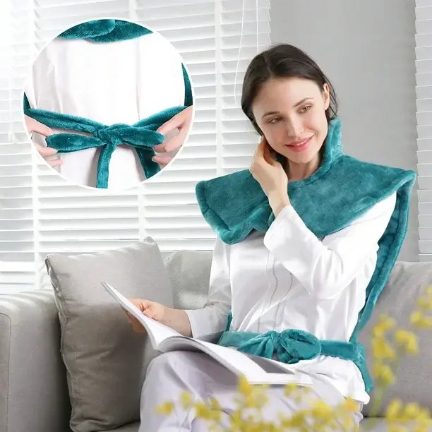 Maxkare Large Heating Pad 120W for Neck, Back & Shoulder, 24"x33" Heat Wrap with Fast-Heating & 5 Heat Settings, 2 Hours Auto Shut Off Machine Washable - Imported from UK