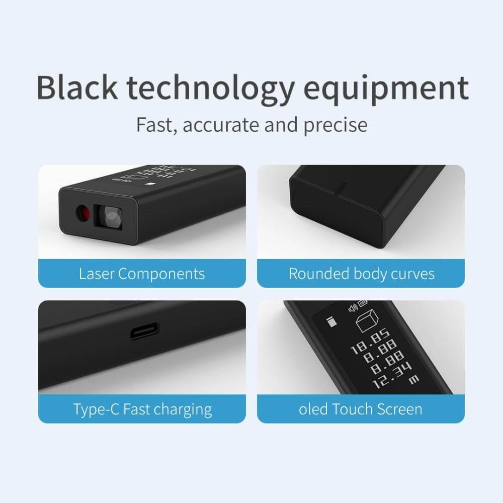 Xiaomi Duka ATuMan LS5 Laser Rangefinder Distance Meter, OLED Touch Screen 40M Electronic Digital Ruler Laser Tape - Imported from UK