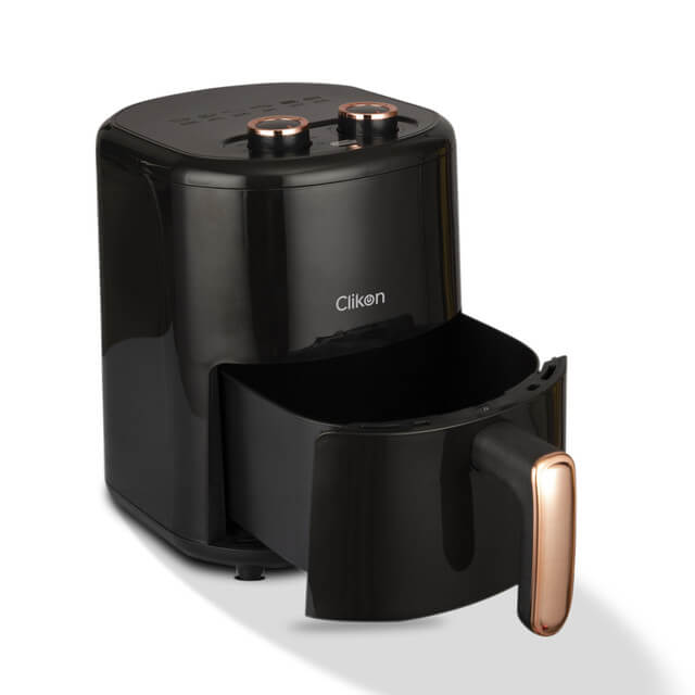 Clikon Airchef Air Fryer with Adjustable Temperature Control Oil free Cooking Frying & Baking 1200W 4L - Imported from UK