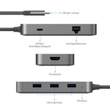 dodocool 6-in-1 USB-C Hub, Aluminum Alloy Multifunction Hub with 4K HDMI RJ45 Ethernet 3xUSB3.0 PD Port - Imported from UK