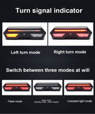 Bicycle Intelligent Turn Signal Tail Light with Wireless Remote, Safety Brake & Warning Light, 2200mAh - Imported from UK