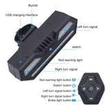 Bicycle Intelligent Turn Signal Tail Light with Wireless Remote, Safety Brake & Warning Light, 2200mAh - Imported from UK