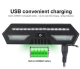 Bicycle Intelligent Turn Signal Tail Light with Wireless Remote, Safety Brake & Warning Light, 2200mAh - Imported from UK