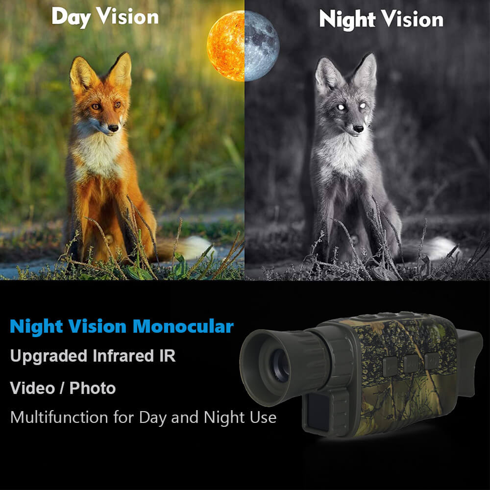 Night Vision Monocular 4K 36MP UHD Digital Infrared Rechargeable Night Vision Goggle with 1.5" TFT LCD Screen for Bird Watching Hunting Camping - Imported from UK