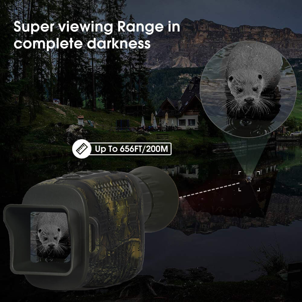 Night Vision Monocular 4K 36MP UHD Digital Infrared Rechargeable Night Vision Goggle with 1.5" TFT LCD Screen for Bird Watching Hunting Camping - Imported from UK