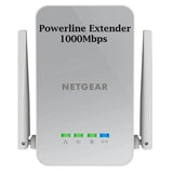 NETGEAR Homeplug AV2 PLW1000 (AC1000) Powerline Extender with 1x Gigabit Port, 1000Mbps Powerline Extender + WiFi Extender - (Container Product Without Box) - Imported from UK