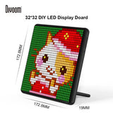 Divoom Pixoo-Max Multi-Purposes Bluetooth Digital Photo Frame, APP Cellphone Control Display 32 x 32 Programmable Pixel Art Led Display, Neon Light for Home Decoration, Business Advertisement, Window Sign - Imported from UK