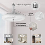LED Multi-Function Aromatherapy Ceiling Fan Light, E27 Remote Control Dimmable LED Ceiling Fan Light with Timer & 3 Wind Speeds - Imported from UK