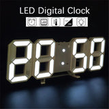Bedler 3D LED Electronic Digital Stereo Wall & Desk Clock, Fashionable White Luminous USB Plug Easy to Read at Night, Perfect for Home Decoration - Imported from UK