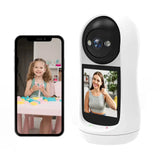 BESDER 3MP PTZ WiFi Camera Video Call with 2.8" IPS Screen, Baby Cry Sound Detection Security IP Camera - Imported from UK
