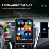 Car Multimedia Player, 2+64G Android 13 Single Din Vertical Touchscreen Car Stereo Wireless CarPlay Android Auto, 9.5" Adjustable Angle Touch Screen Radio with Mirror Link WiFi Bluetooth GPS FM RDS EQ SWC + Backup Camera - Imported from UK
