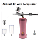 Airbrush Kit With Compressor 30PSI Rechargeable Handheld Airbrush Gun Kit For Art Painting, Beauty Makeup, Cake Baking, Nail Gradient, Model Painting - Imported from UK