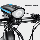OMERIL LD220 LED Bike Light With Horn, USB Rechargeable Waterproof Front & Back Lights for Mountain Bike, E-Bike - Imported from UK