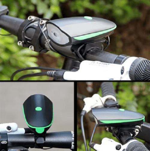 OMERIL LD220 LED Bike Light With Horn, USB Rechargeable Waterproof Front & Back Lights for Mountain Bike, E-Bike - Imported from UK