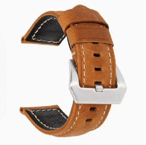 Genuine Leather Watch Band 22mm - (Container Product Without Box) - Imported from UK