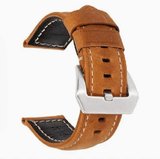 Genuine Leather Watch Band 22mm - (Container Product Without Box) - Imported from UK