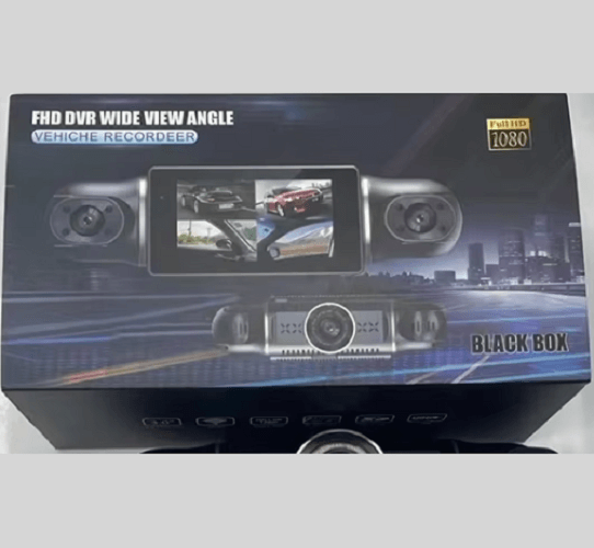 EUIOOVM Car Black Box DVR Dash Cam, 360-Degree Panoramic Car DVR, Full HD 1080P, 4 Channel Video Recorder, WiFi, GPS, G-Sensor, Front, Rear, Left and Right Vehicle Cameras, Loop Recording, WDR, Night Vision, 64GB Card Included - Imported from UK