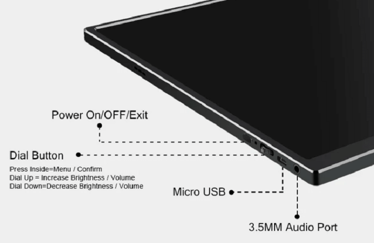 ZEUSLAP P16 16" Portable Monitor, 1920*1200 60Hz 100% sRGB IPS Screen Computer Gaming Monitor for Laptop Phone Switch Xbox PS4/PS5 Steam Deck - Imported from UK