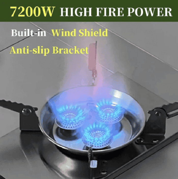 Tryhomy IGT High Power 7200W Stainless Steel Gas Camping Stove, Gas Burner for Camping, BBQ & More - Imported from UK