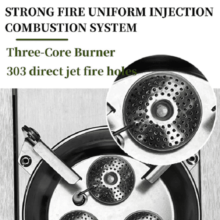 Tryhomy IGT High Power 7200W Stainless Steel Gas Camping Stove, Gas Burner for Camping, BBQ & More - Imported from UK