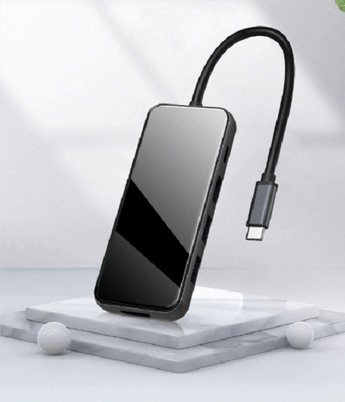 Amazon USB C Hub 7 in 1  Multifunction HDTV Adapter to 4K HDMI 100W PD 3x USB 3.0 Ports SD/TF Card Reader for Surface, Dell XPS MacBook/Pro/Air & More, Glass Finish Multi Port Dongle - Imported from UK