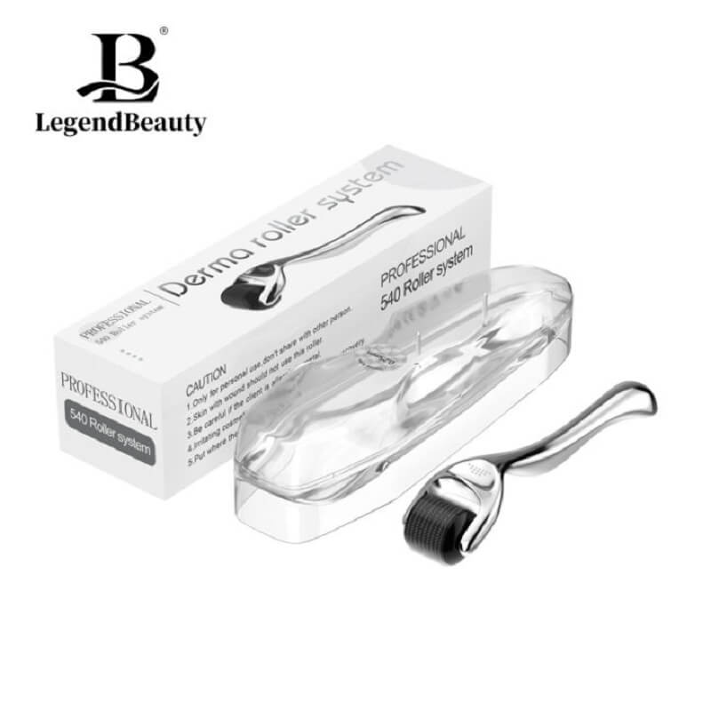 Derma Roller System Titanium 540 Needles 0.30mm + Storage Case, Micro Needling Roller for Skin Rejuvenation Anti Ageing Wrinkle Facial & Scalp Treatment, Promotes Hair Growth & Improves Skin Vitality - Imported from UK