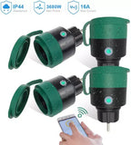 UCOMEN EU Outdoor WiFi Smart Plug Socket, Compatible with Alexa & Google Home, 16A 3680W (Pack of 4) - Imported from UK