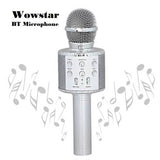 Wowstar Portable Rechargeable Wireless Bluetooth Microphone & HiFi Speaker KTV Handheld Karaoke Singing Mic with LED Lights For Kids & Adults, Best For Indoor Outdoor Entertainment - Imported from UK