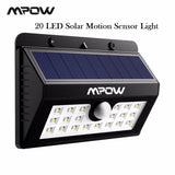 Mpow 20 LED Solar Motion Sensor Light, Outdoor Security Wall Light With 3 Modes, Wireless Waterproof Night Lights - Imported from UK