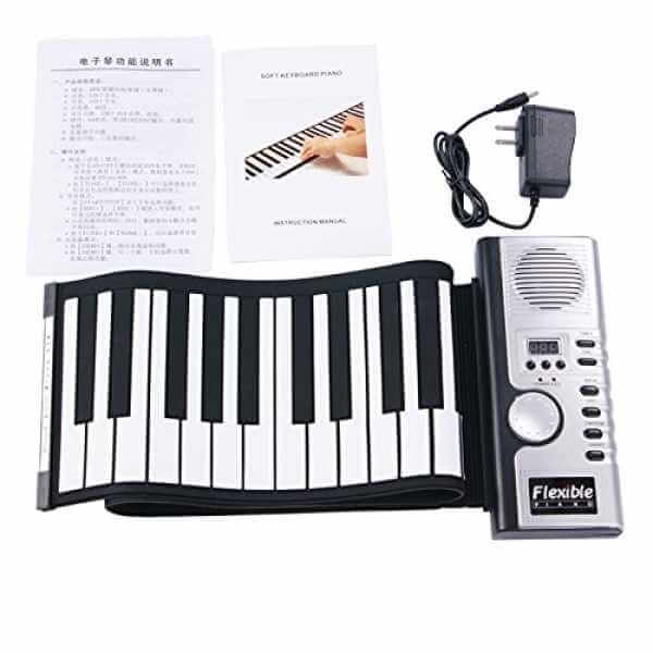 AGPtek 61 Keys Roll Up Soft Keyboard Piano, MIDI Electronic Portable Keyboard Piano - Imported from UK