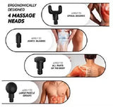 Fascial Massage Gun, Electric Wireless Silent Charging Deep Muscle Massage Gun with 4 Heads - Imported from UK