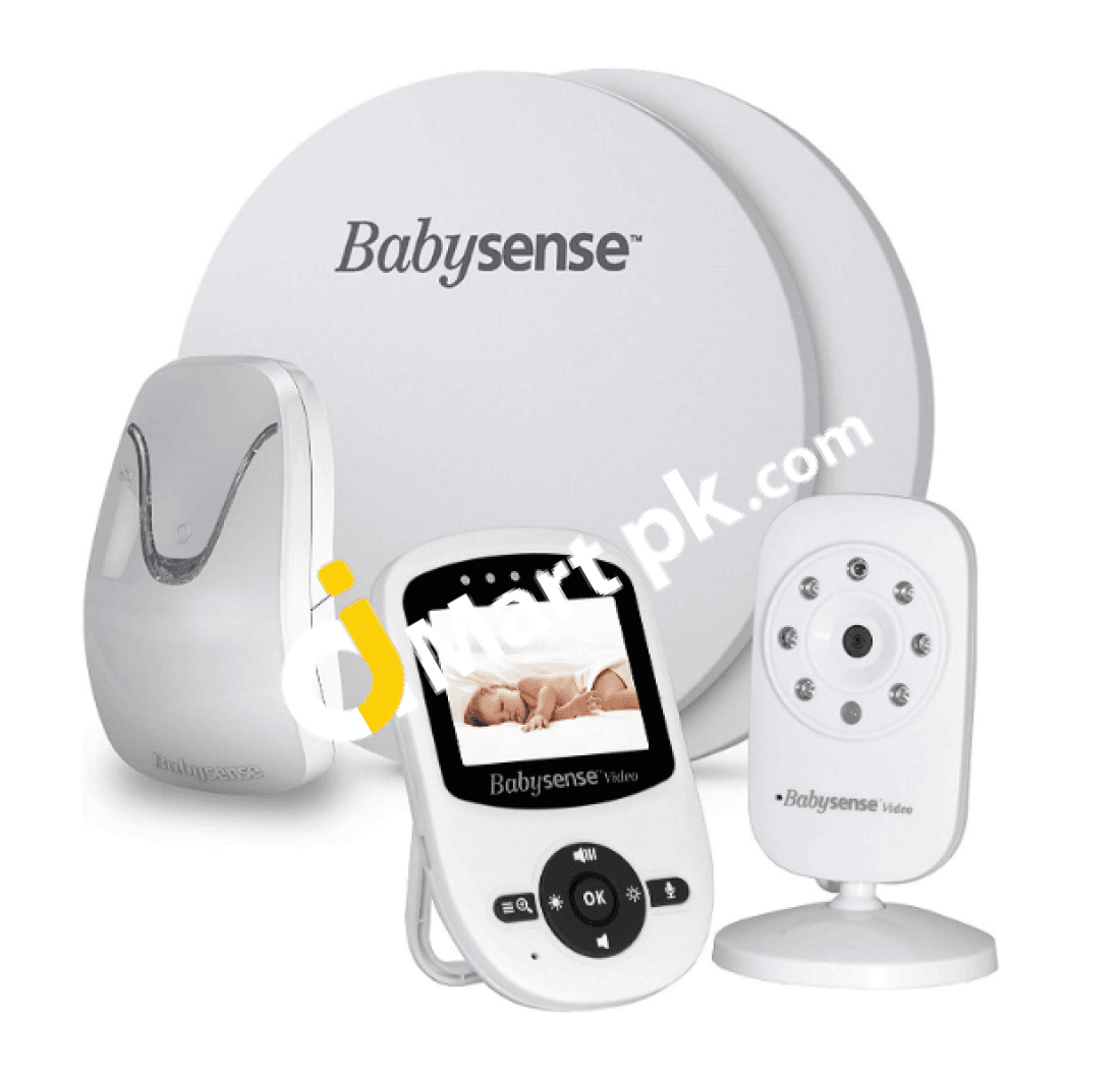 Babysense Video & Baby Movement Monitor - Bundle Pack V24 With 7 Under-The-Mattress 2 In 1 Imported