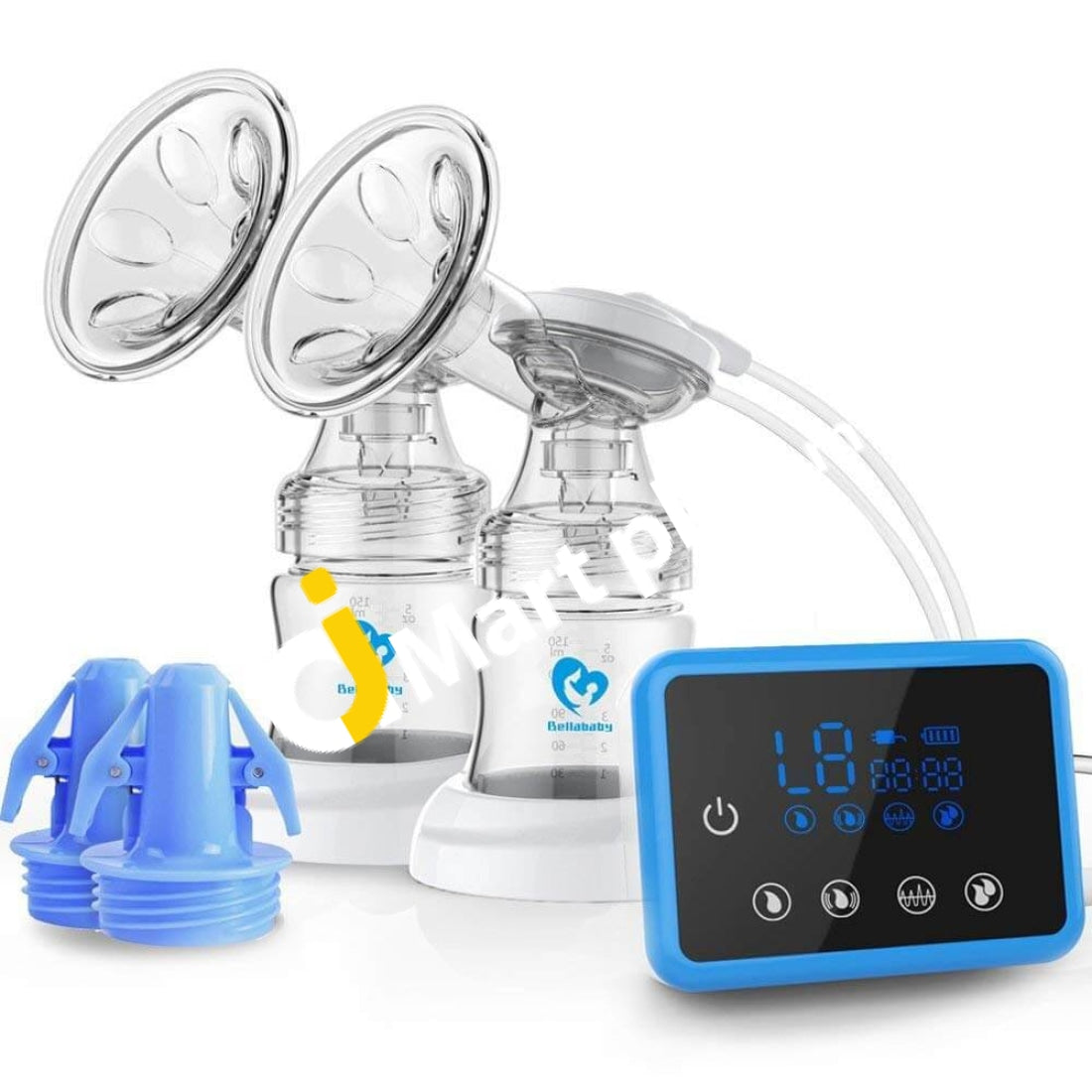 Bellababy Double Electric Breast Feeding Pumps Pain Free Strong Suction Power Touch Panel High