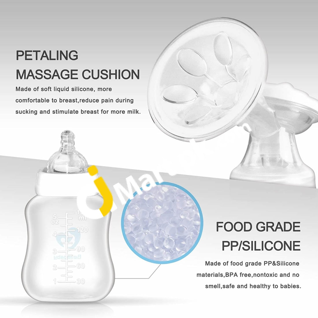 Bellababy Double Electric Breast Feeding Pumps Pain Free Strong Suction Power Touch Panel High