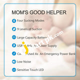 Bellababy Double Electric Breast Feeding Pumps Pain Free Strong Suction Power Touch Panel High