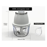 USB Mini Food Processor, 304 Stainless Steel 350ml Generation II Portable Handheld Rechargeable Food Chopper & Processor Spice Slicer - Imported from UK