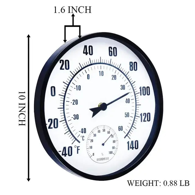 WONDER Garden Thermometer with Hygrometer Wall-Mounted Indoor Outdoor Patio, Does not Require Any Battery - Imported from UK