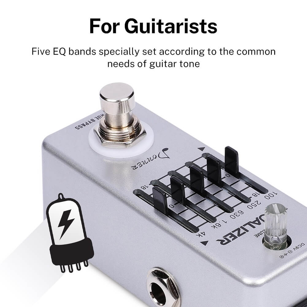 Donner Equalizer Pedal 5-band Graphic EQ Guitar Effect Pedal - Imported from UK