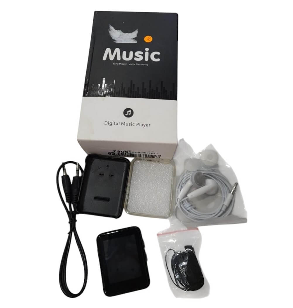 Geekera / Timoom Bluetooth 5.0 MP3 Player, 16GB Music Player with HiFi Lossless Sound, 1.8" Full Touch Screen with Clip Speaker FM Radio Recorder E-book Video Alarm - Imported from UK