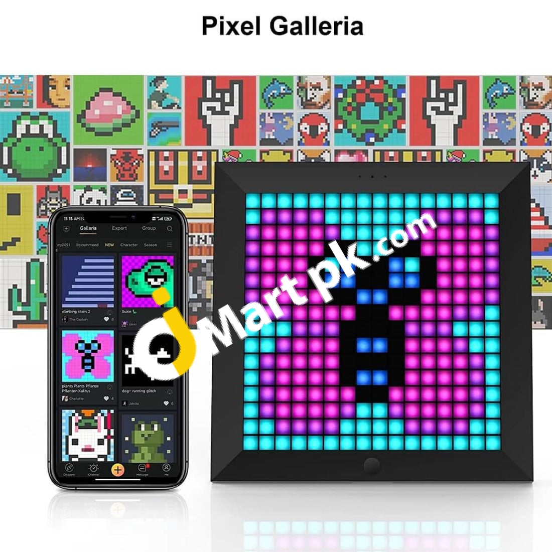 Divoom Pixoo Pixel Art Digital Picture Frame 16X16 Led Display & App Control Cool Animation