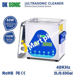 Dk Sonic 2L Ultrasonic Cleaner With Digital Timer For Denture Coins Small Metal Parts Recording