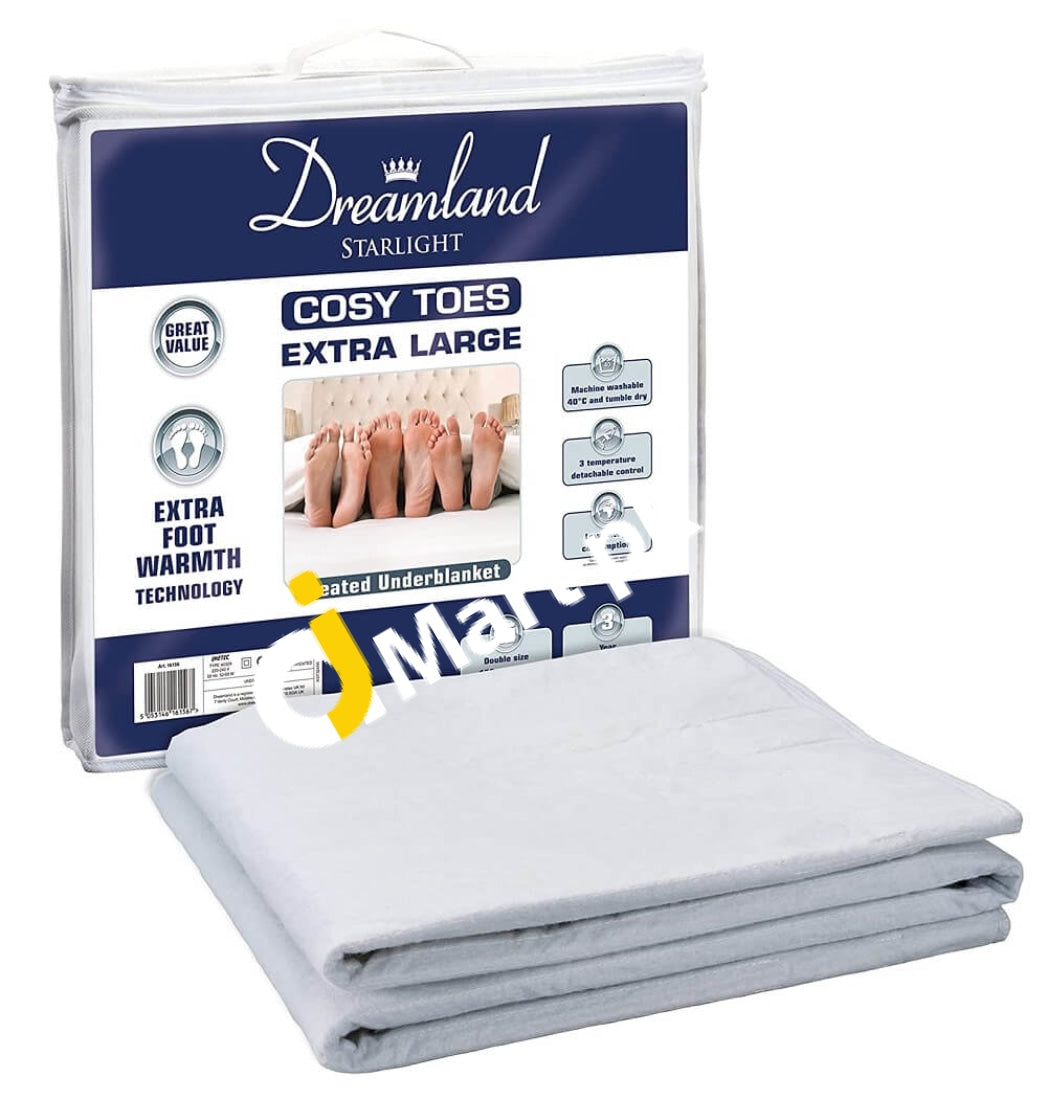 Dreamland Starlight Cosy Toes Heated Under Blanket Double Size 150X120 Cm With 3 Temperature