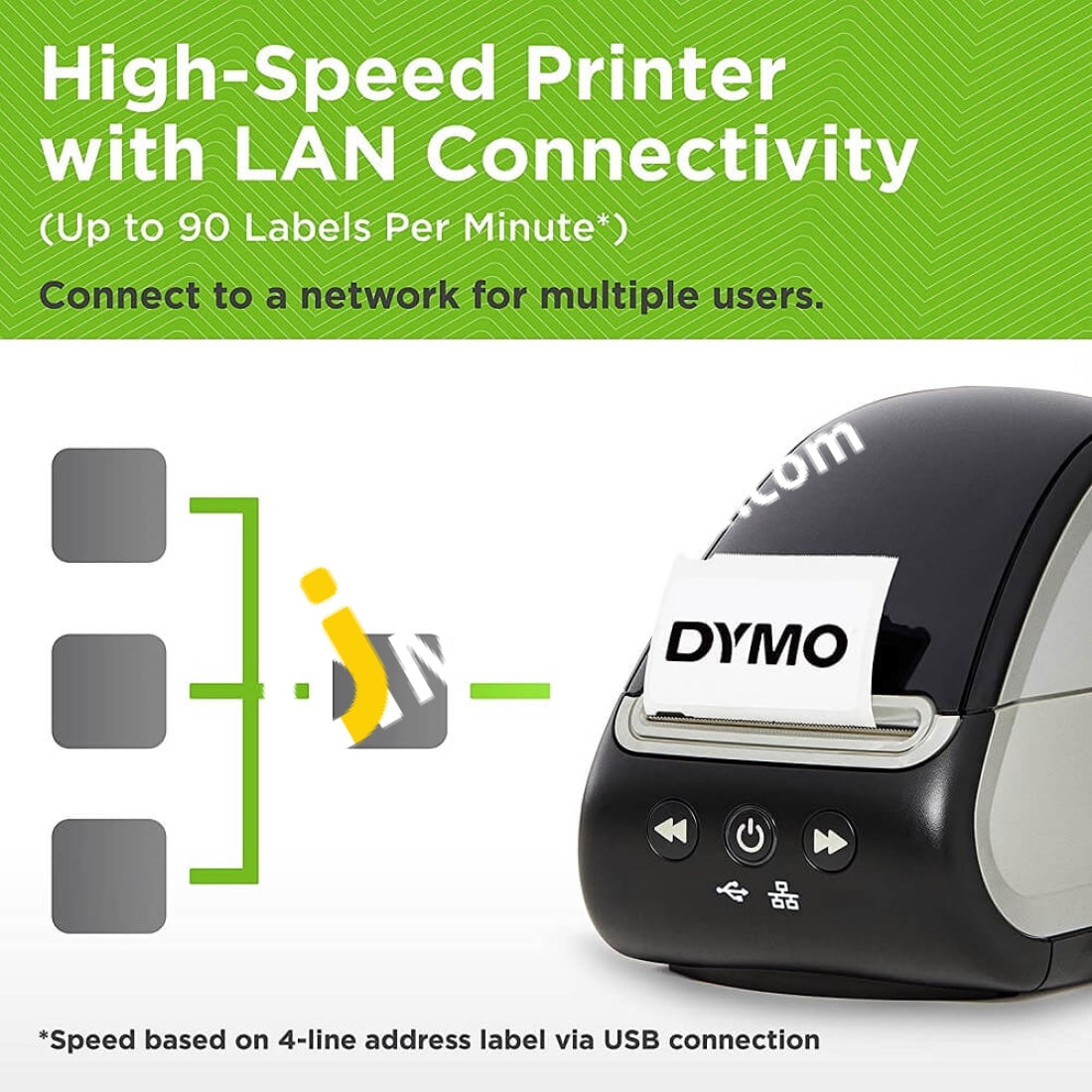 Dymo Labelwriter 550 Turbo Label Printer / Maker With High-Speed Direct Thermal Printing Automatic