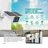 Koogeek Outdoor Solar WiFi Security Camera, 1080P HD Night Vision TF Card Slot PIR Motion Detection APP IP67 2-Way Audio Cloud Service - Imported from UK